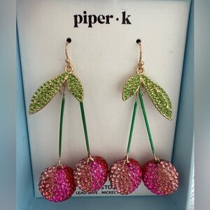 Piper K Cherry Drop Earrings